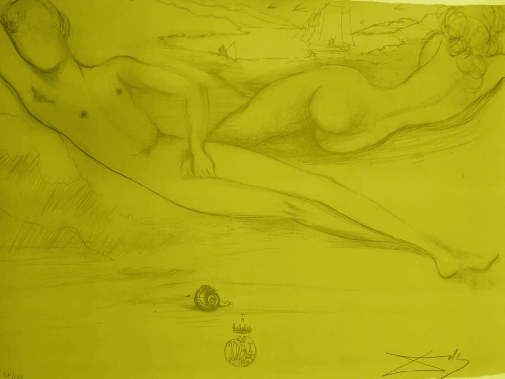 Litografia Dali - At The Beach