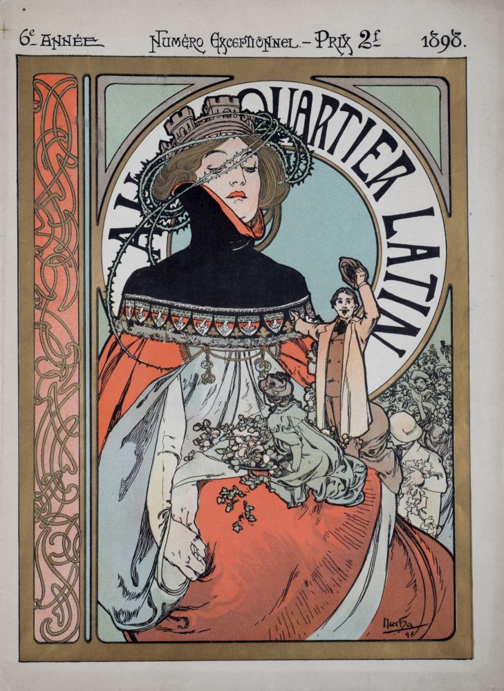 Libro Illustrato Mucha - Au Quartier Latin, 1898