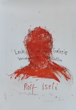 Litografia Iseli - Ausstellungsplakat Lock Galerie, St. Gallen, 14.12.1974-2.2.1975.