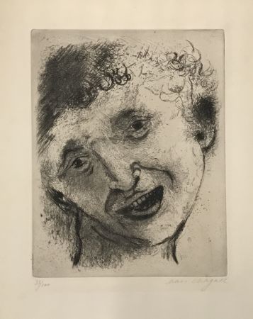 Incisione Chagall - Autoportrait au sourire (Smiling Self-Portrait)