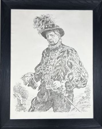 Litografia De Chirico - Autoritratto in costume
