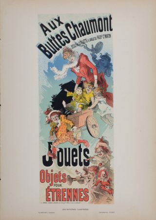 Litografia Cheret - Aux Buttes Chaumont, 1896