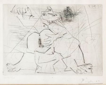 Litografia Picasso - Aux Quatre Coins de la Piece