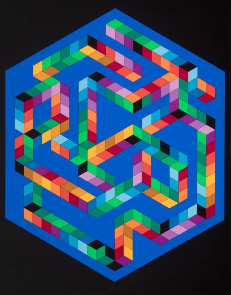 Serigrafia Vasarely - Babel 3