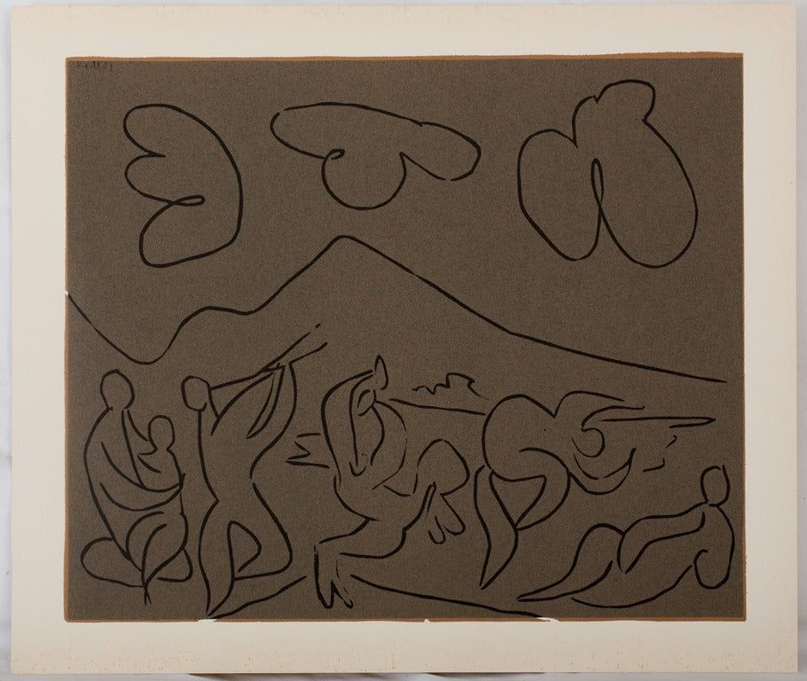 Linoincisione Picasso - Bacchanale : la danse des faunes