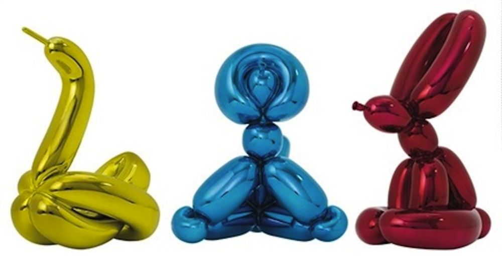 Ceramica Koons - Balloon Animals - Swan, Monkey & Rabbit