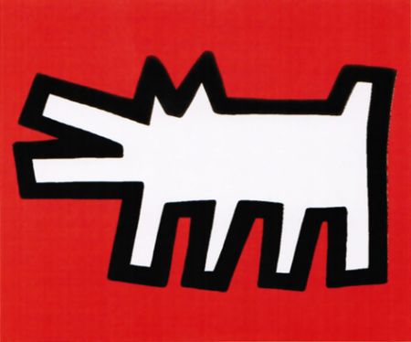 Serigrafia Haring - Barking dog (from Icons series)