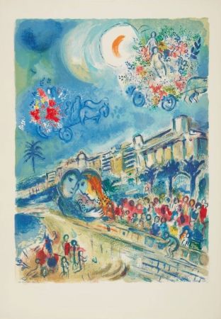 Litografia Chagall - Bataille de Fleurs (Carnaval of Flowers)