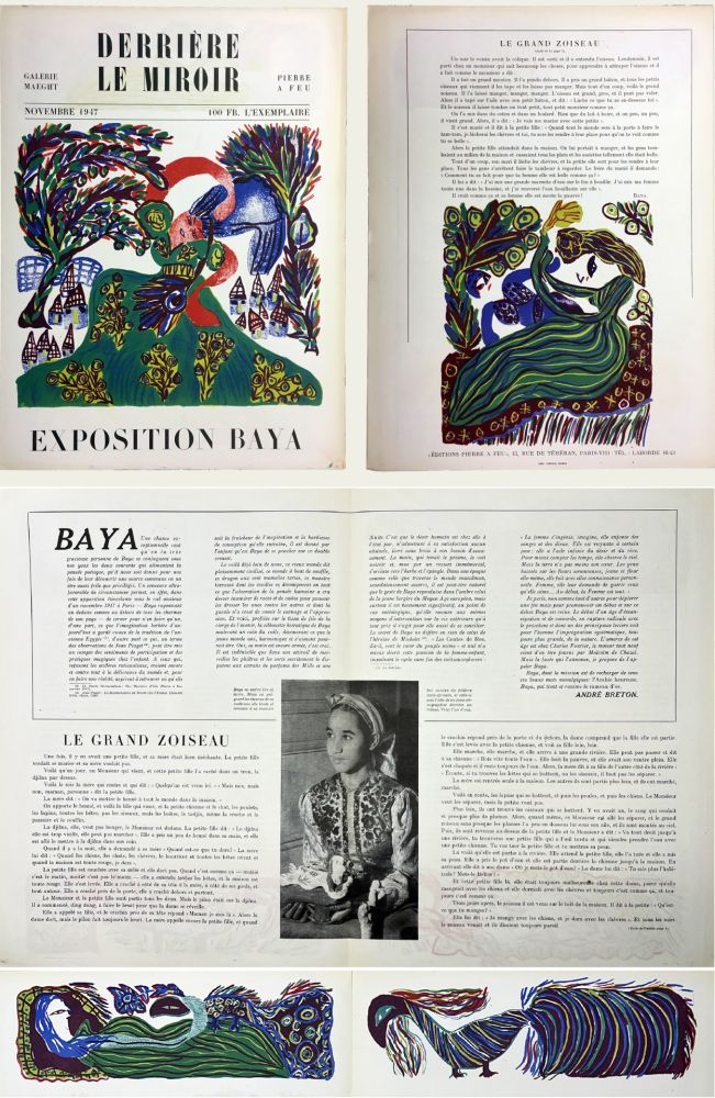 Libro Illustrato Baya - BAYA. 6 lithographies en couleurs (Derrière le Miroir pour l'exposition de 1947 à la Galerie Maeght) TIRAGE ORIGINAL.