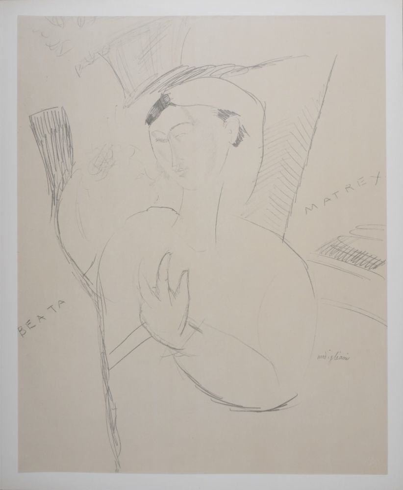 Litografia Modigliani - Beata Matrex