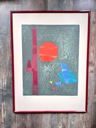 Litografia Singier - Beautiful Abstract Composition, Hand signed!