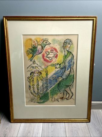 Litografia Chagall - Bezeleel and His Two Golden Cherubim