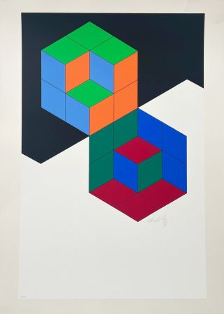 Serigrafia Vasarely - Bi-Hexa 