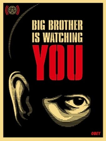 Serigrafia Fairey - Big Brother is Watching You