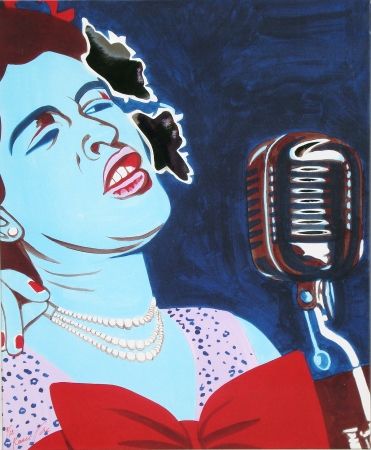 Serigrafia Rancillac - Billie Holiday