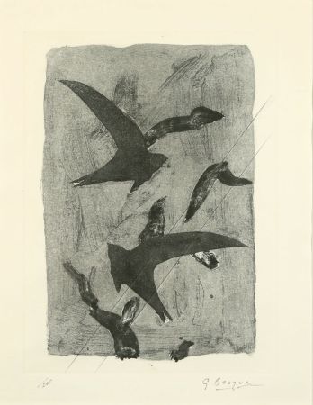 Acquaforte E Acquatinta Braque - Birds in Flight