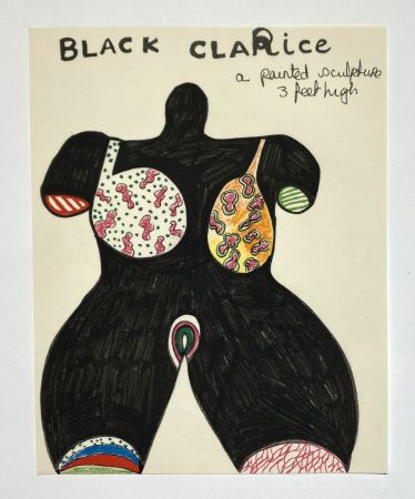 Litografia De Saint Phalle - Black Clarice. 1966