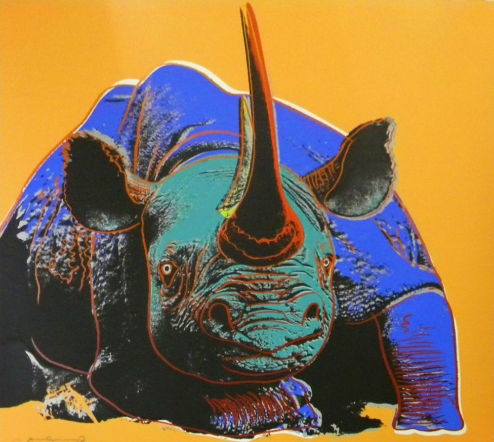Serigrafia Warhol - Black Rhinoceros (FS II.301)