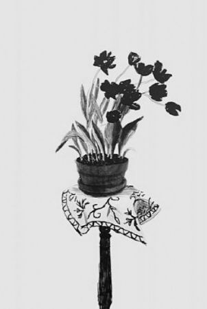 Litografia Hockney - Black Tulips