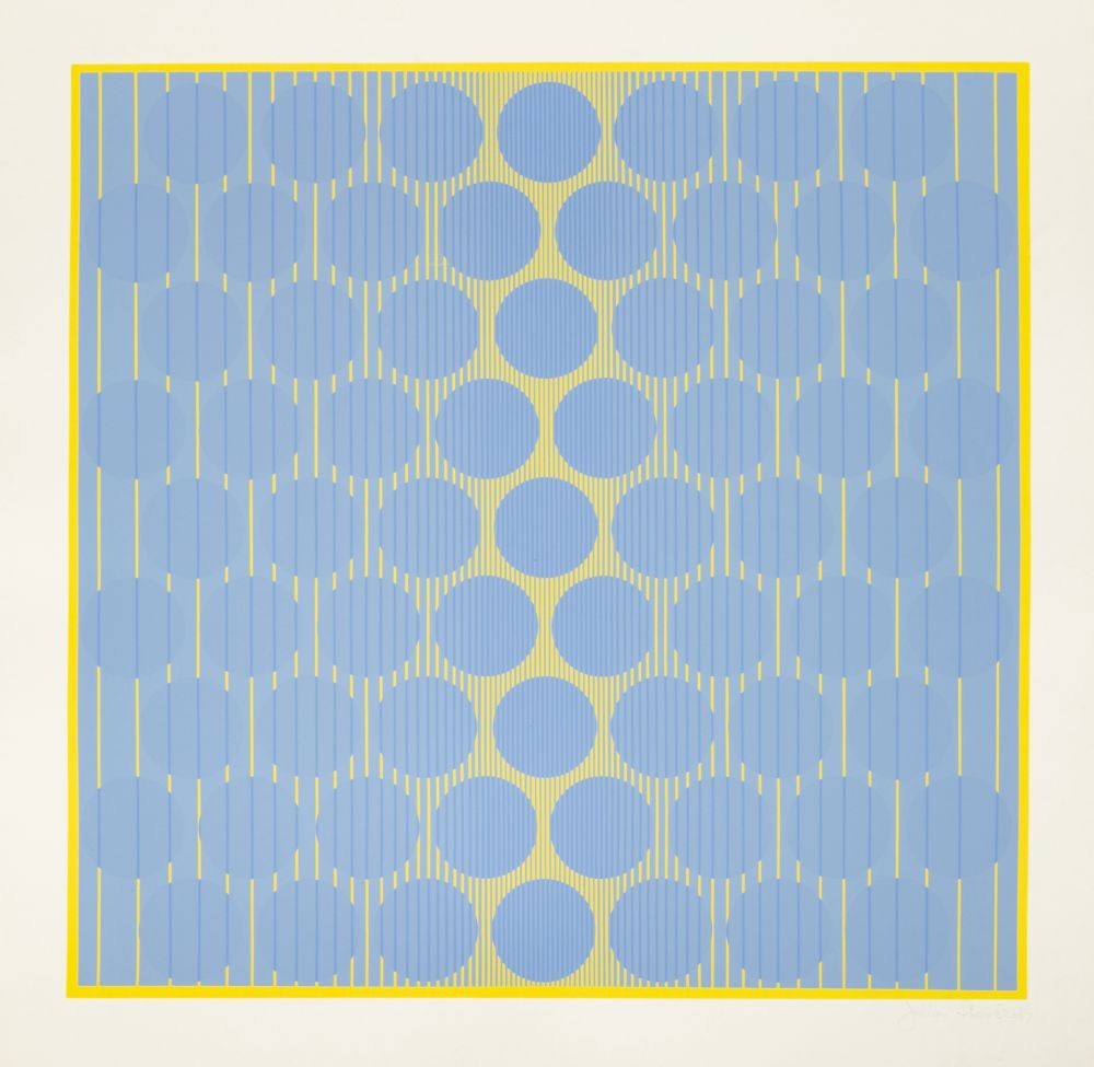 Serigrafia Stanczak - Blue Circles, from Eight Variants