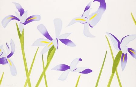 Incisione Su Legno Katz - Blue Irises