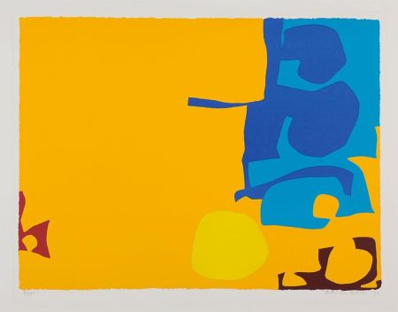 Serigrafia Heron - Blues Dovetailed in Yellow