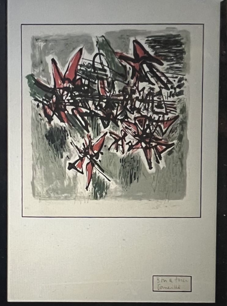 Litografia Corneille - BON A TIRER - Encadré - Lithographie Vol d'oiseaux 1960