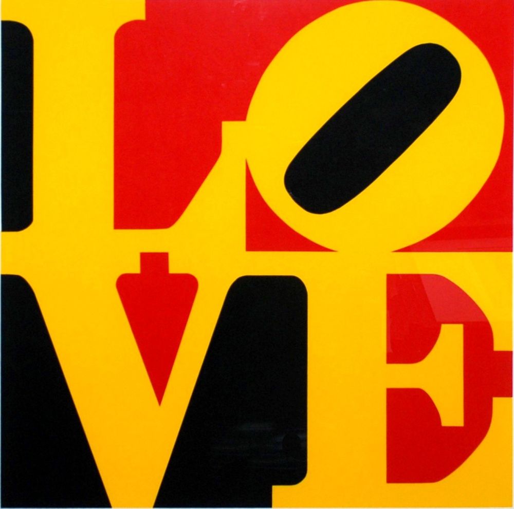 Serigrafia Indiana - Book of Love #9 (Black, Yellow, and Red - German Love)
