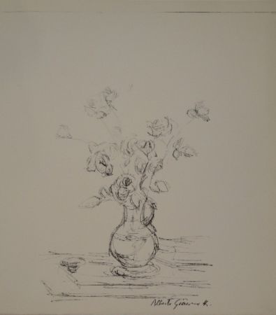 Litografia Giacometti -  Bouquet dans une cruche I