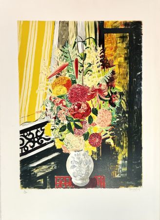 Litografia Kisling - Bouquet de Fleurs