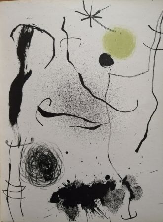 Litografia Miró - Bouquet de rêves pour Leila
