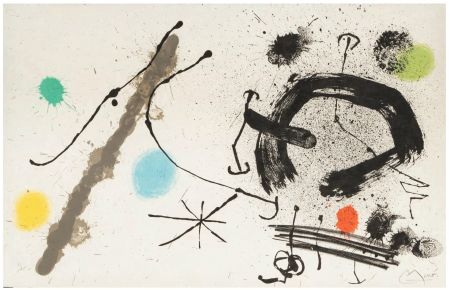 Litografia Miró - Bouquet de Rêves pour Neila