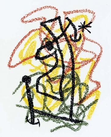 Litografia Miró - Bouquet de Rêves pour Neila