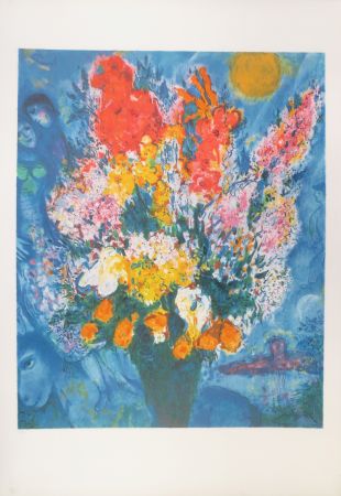 Litografia Chagall - Bouquet illuminant le ciel