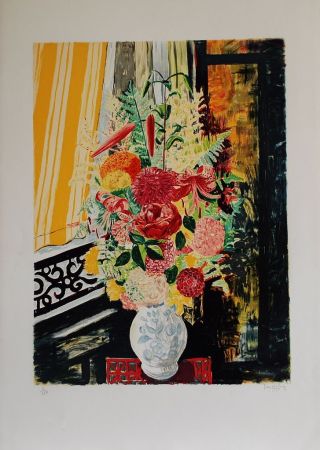 Litografia Kisling - Bouquets de Fleurs