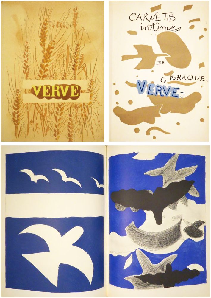 Libro Illustrato Braque - BRAQUE CARNETS INTIMES - VERVE  Vol. VIII. N° 31-32 (1955)