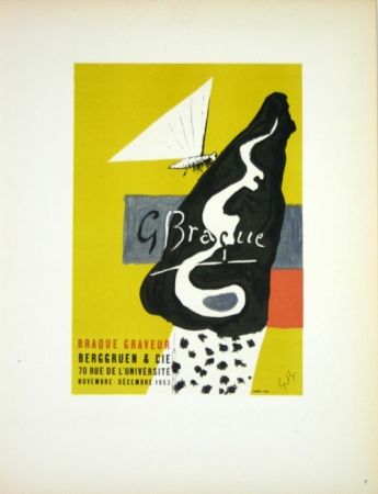 Litografia Braque - Braque Graveur  Galerie Berggruen Paris 1953