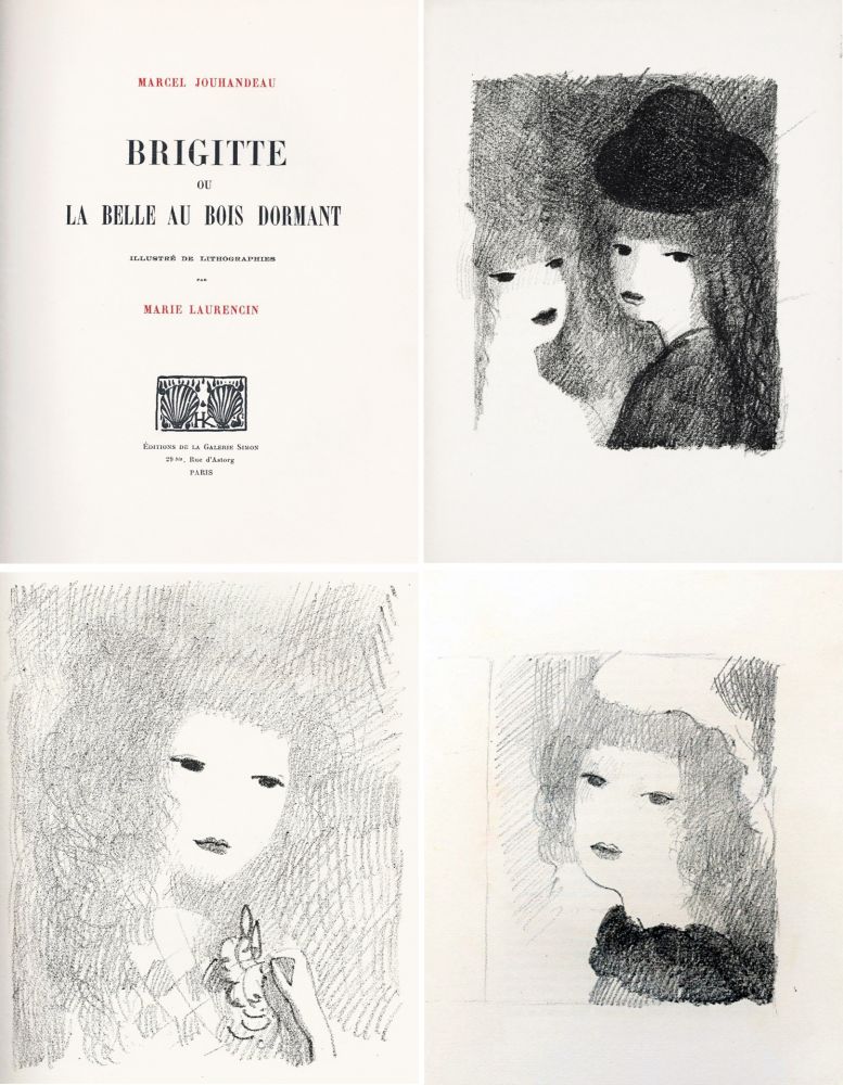 Libro Illustrato Laurencin - BRIGITTE OU LA BELLE AU BOIS DORMANT (M. Jouhandeau. 1925)