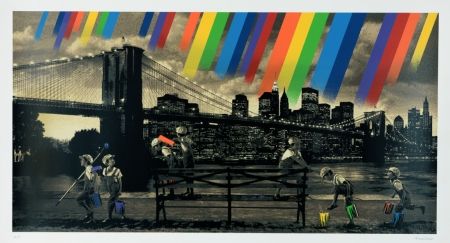 Serigrafia Roamcouch - Brooklyn Bridge - Sepia