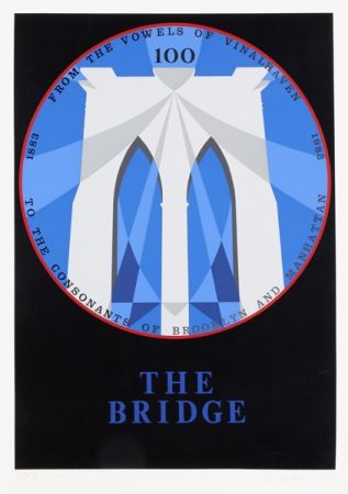 Serigrafia Indiana - Brooklyn Bridge from the New York, New York Portfolio
