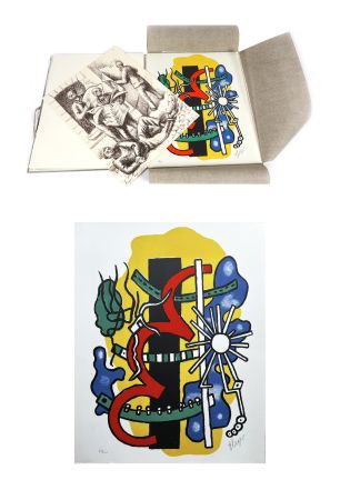Litografia Leger - Brunidor. Portofolio Numéro 2: Fernand Léger, H. Michaux, Toyen, Hérold, Masson, Hélion, V. Brauner (1947)