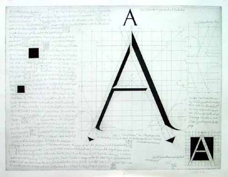 Incisione Bunz - Buchstabe A / The Letter A