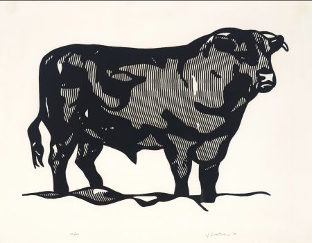 Linoincisione Lichtenstein - Bull I