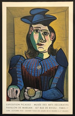 Litografia Picasso - Buste de Femme au Chapeau Bleu – Musee des Arts Decoratifs
