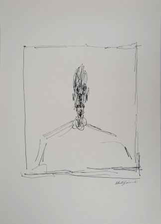 Litografia Giacometti - Buste d'homme