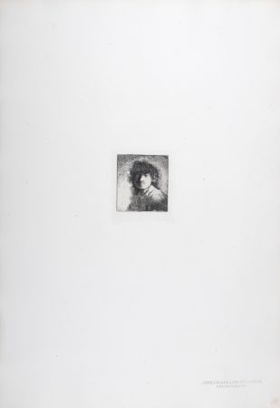 Rotocalcografia Rembrandt - Buste d'homme a cheveux crépus