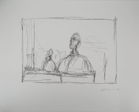 Litografia Giacometti - Buste à l'atelier
