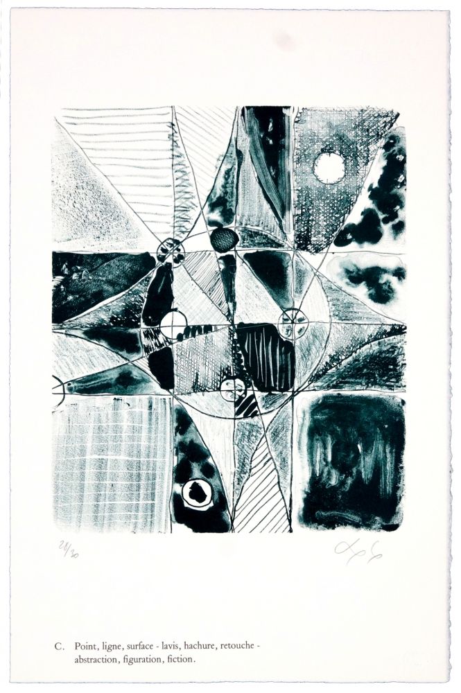 Litografia Nørgaard - C. Point, ligne, surface - lavis, hachure, retouche - abstraction, figuration, fiction/