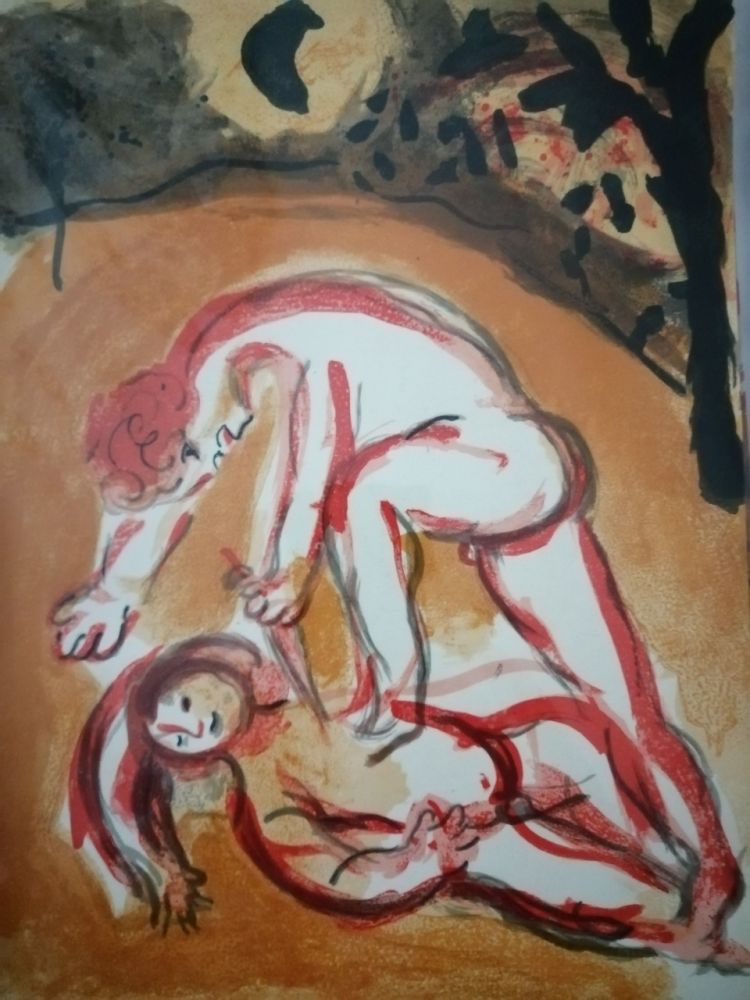 Litografia Chagall - Cain et Abel