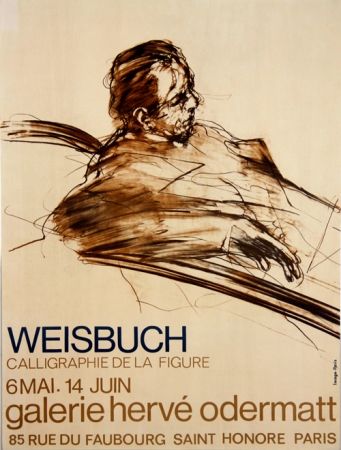 Litografia Weisbuch - Calligraphie de la Figure 